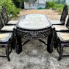 Bộ Bàn Ăn Gỗ Gõ Cẩn Ốc 7 món